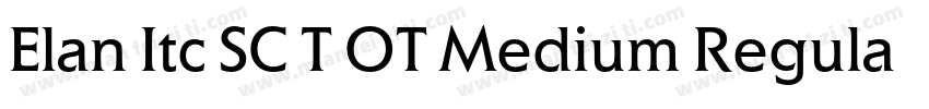 Elan Itc SC T OT Medium Regular字体转换